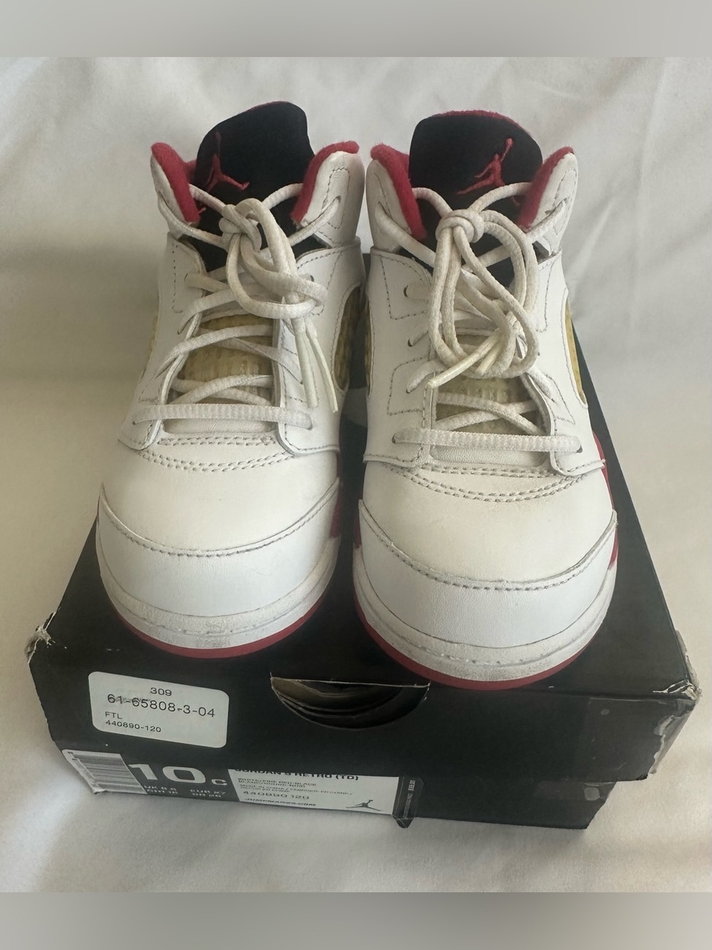 Air Jordan 5 Retro TD ‘Fire Red Black Tongue’ - Size 10C
